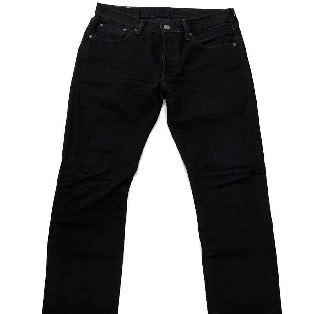 Levis Jeans Womens 501 S Skinny Button Fly Sz 30 Black Raw Hem Denim